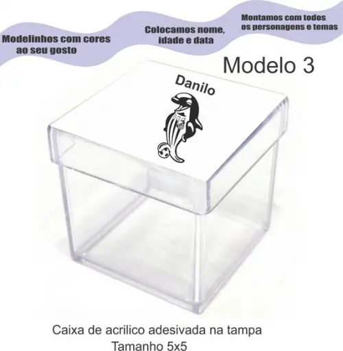 Caixa de Acrílico-peixe