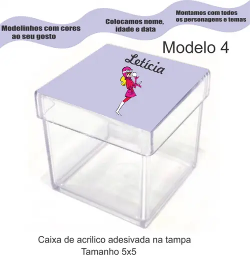 Caixa de Acrílico-penelope Charmosa
