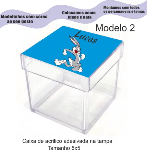 Caixa de Acrílico-pernalonga