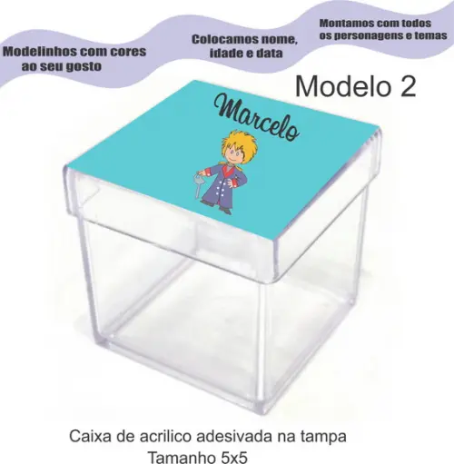 Caixa de Acrílico-pequeno Príncipe