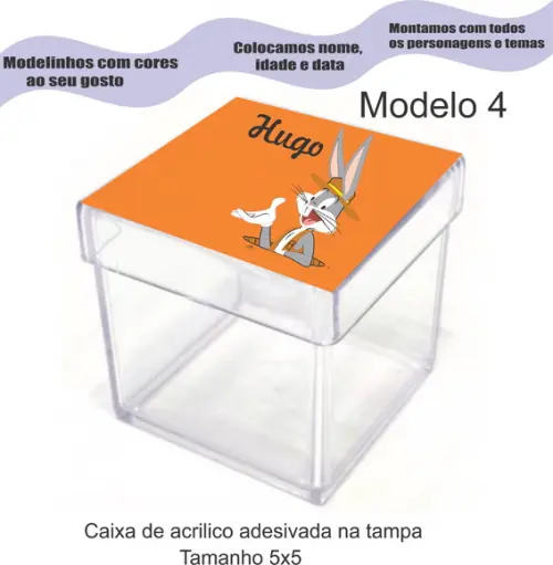 Caixa de Acrílico-pernalonga