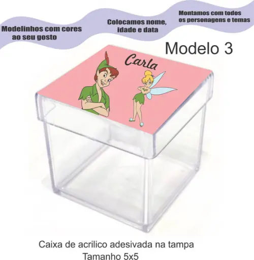 Caixa de Acrílico-peter Pan