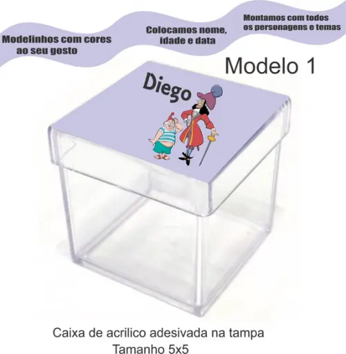 Caixa de Acrílico-peter Pan