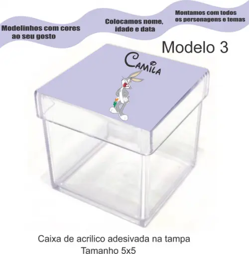 Caixa de Acrílico-pernalonga
