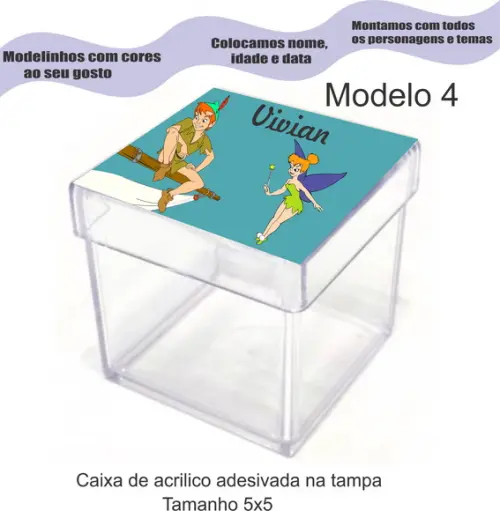 Caixa de Acrílico-peter Pan