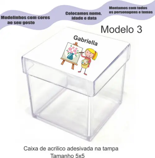 Caixa de Acrílico-pintando o 7