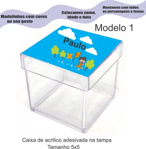 Caixa de Acrílico-pipa e Catavento