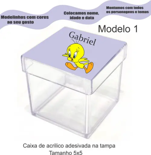Caixa de Acrílico-piu Piu