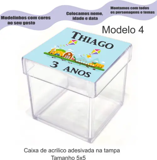 Caixa de Acrílico-pipa e Catavento
