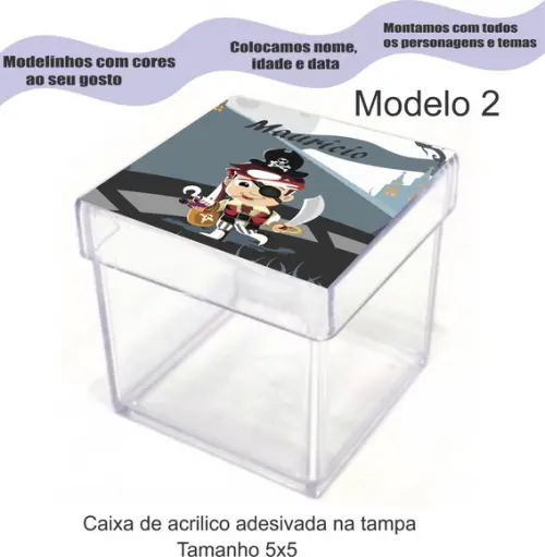 Caixa de Acrílico-pirata