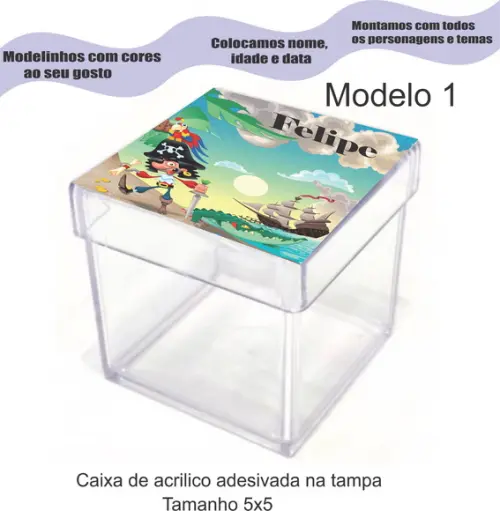 Caixa de Acrílico-pirata