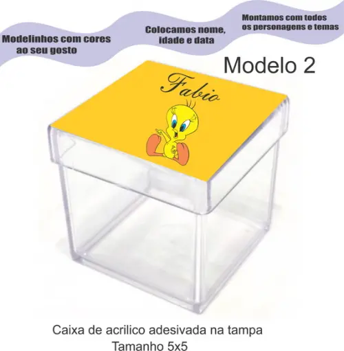 Caixa de Acrílico-piu Piu