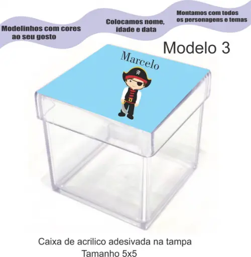 Caixa de Acrílico-pirata