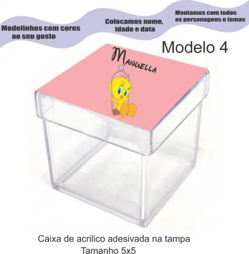 Caixa de Acrílico-piu Piu
