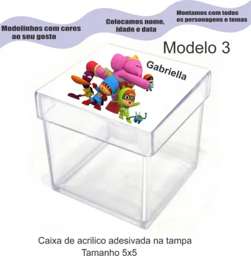 Caixa de Acrílico-pocoyo