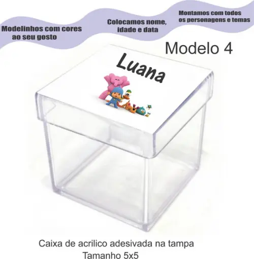 Caixa de Acrílico-pocoyo