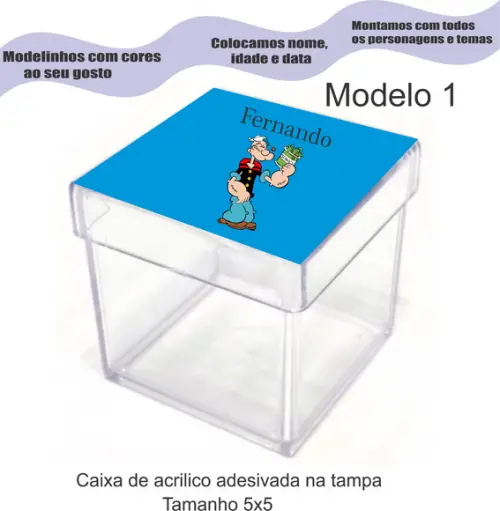 Caixa de Acrílico-popai