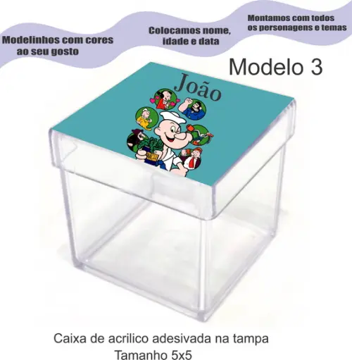 Caixa de Acrílico-popai