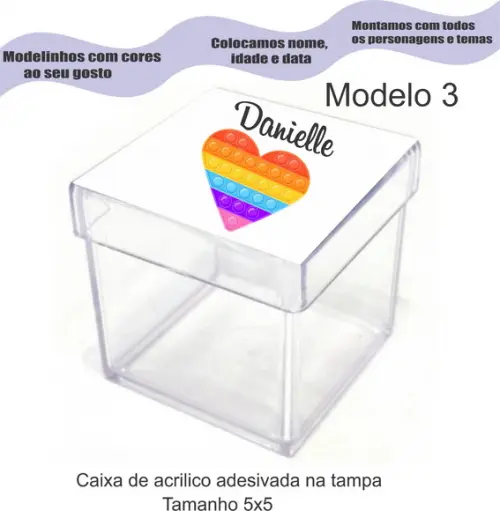 Caixa de Acrílico-pop Fidget