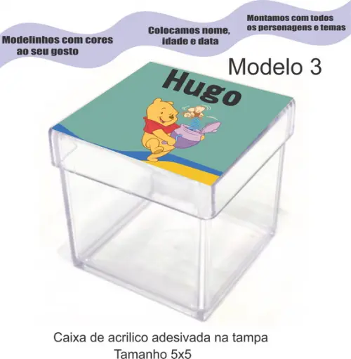 Caixa de Acrílico-pooh
