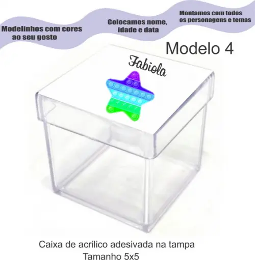 Caixa de Acrílico-pop Fidget
