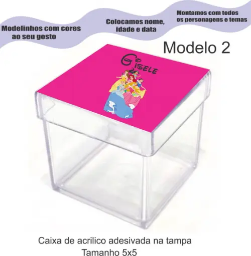 Caixa de Acrílico-princesas