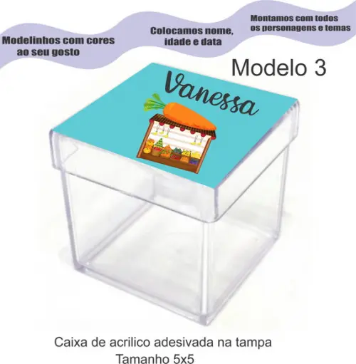 Caixa de Acrílico-quitandinha