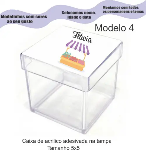 Caixa de Acrílico-quitandinha