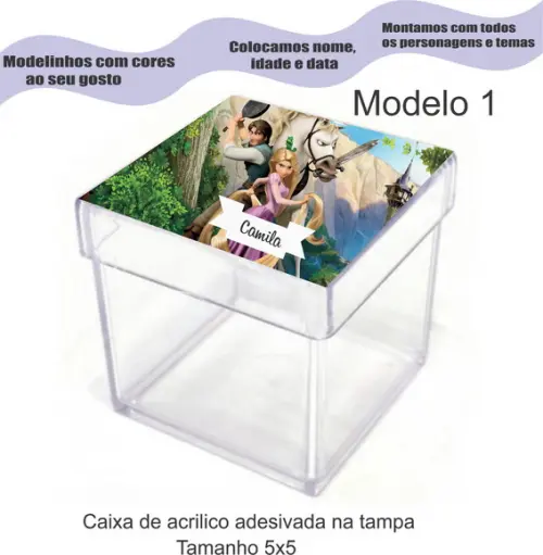 Caixa de Acrílico-rapunzel
