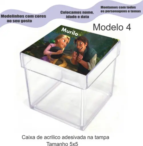 Caixa de Acrílico-rapunzel