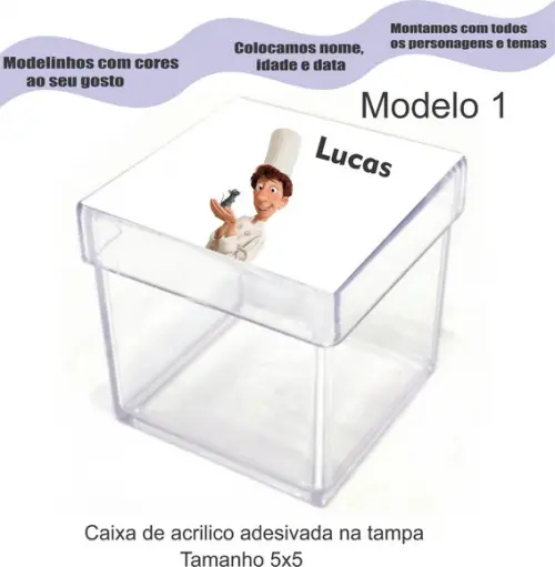 Caixa de Acrílico-ratatouille