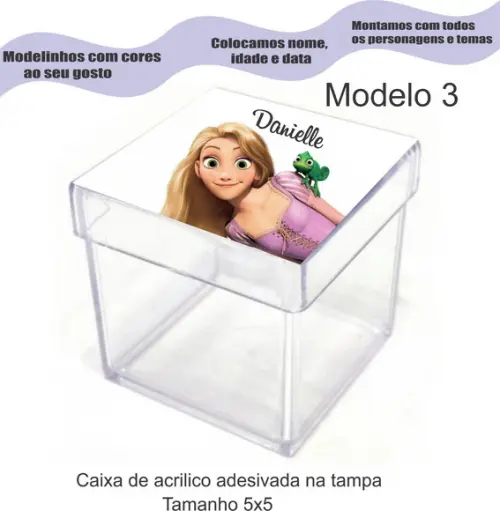 Caixa de Acrílico-rapunzel