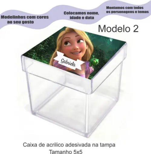 Caixa de Acrílico-rapunzel