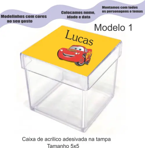 Caixa de Acrílico-relâmpago