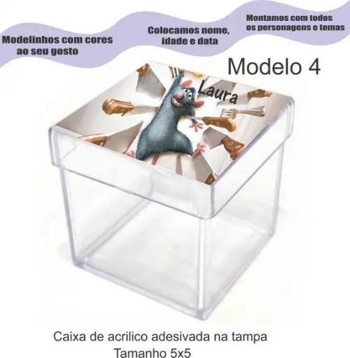 Caixa de Acrílico-ratatouille