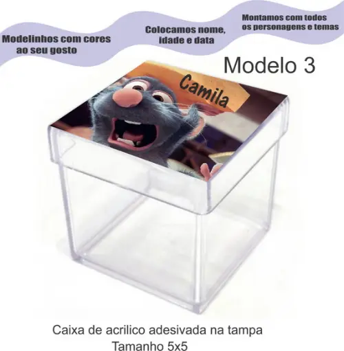 Caixa de Acrílico-ratatouille