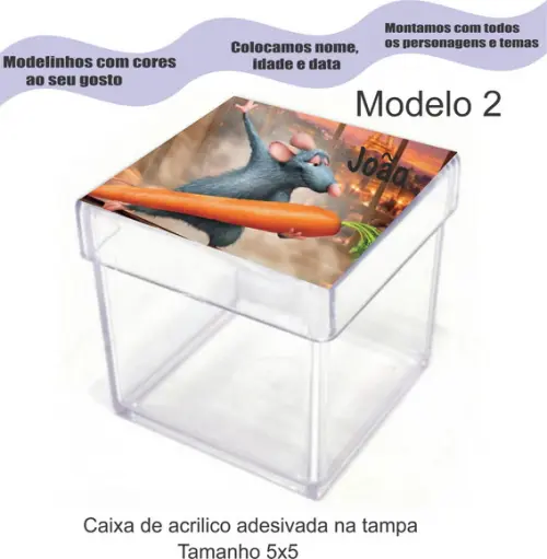 Caixa de Acrílico-ratatouille