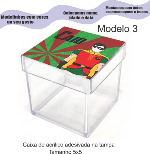 Caixa de Acrílico-robin