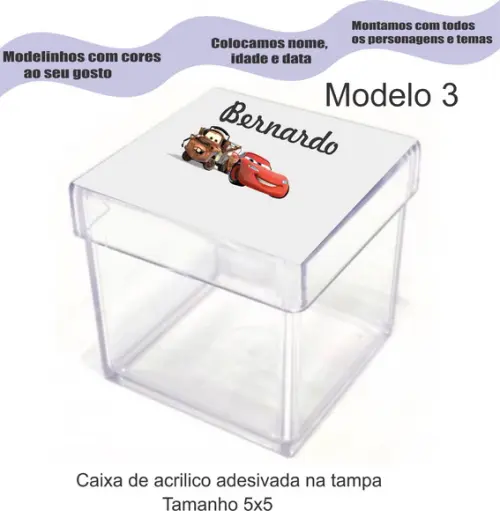 Caixa de Acrílico-relâmpago
