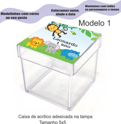 Caixa de Acrílico-safari