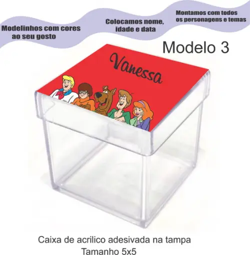 Caixa de Acrílico-scooby Doo