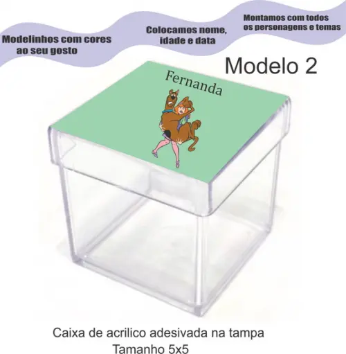Caixa de Acrílico-scooby Doo