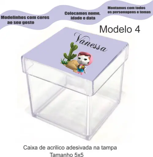 Caixa de Acrílico-sheriff Calie do Oeste