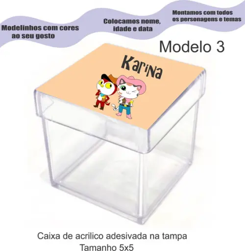Caixa de Acrílico-sheriff Calie do Oeste