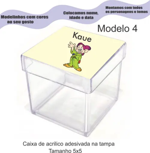 Caixa de Acrílico-sete Anões