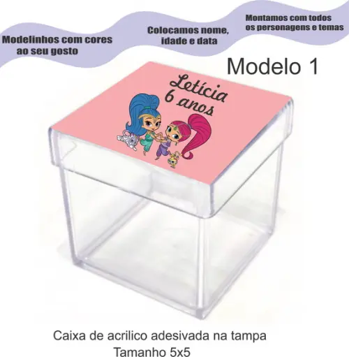 Caixa de Acrílico-shimmer Shine