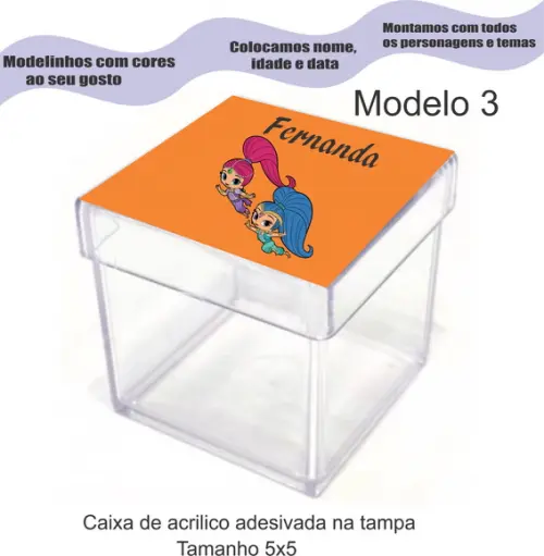 Caixa de Acrílico-shimmer Shine