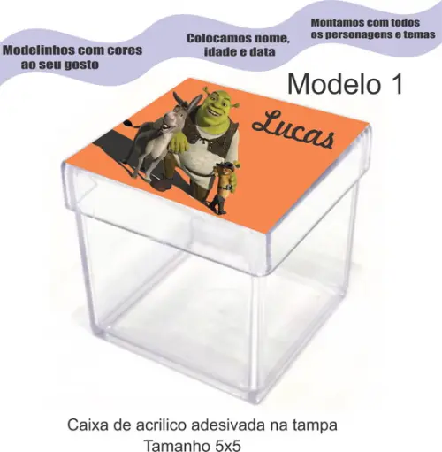 Caixa de Acrílico-shrek