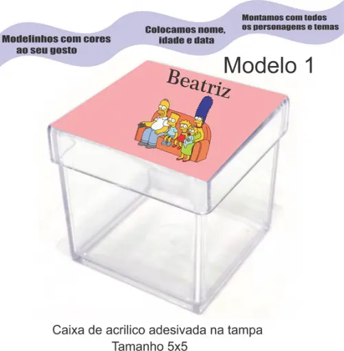 Caixa de Acrílico-simpson