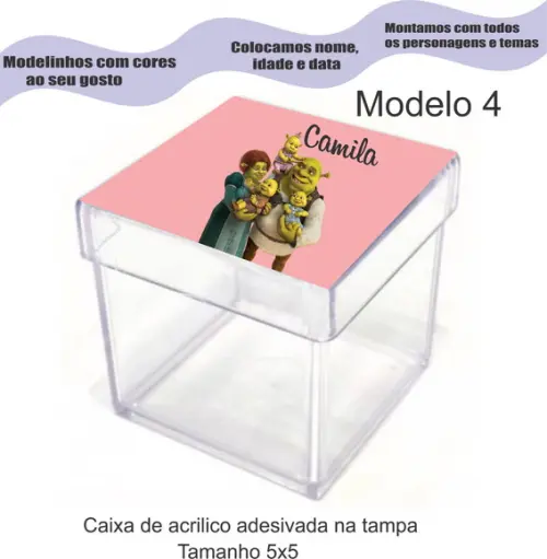 Caixa de Acrílico-shrek